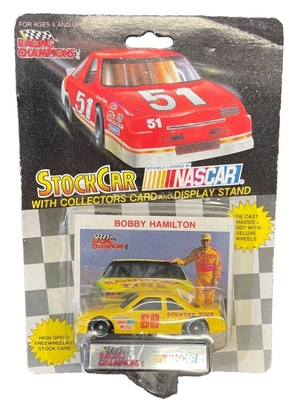 Bobby Hamilton #68 Racing Champions Stock Car 1:64 Scale Die Cast